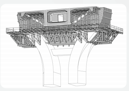Pier table and pylon formwork technical drawing
